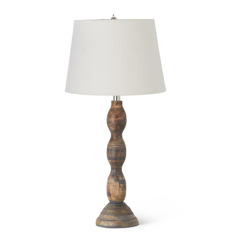 Antiqued Gray Table Lamp