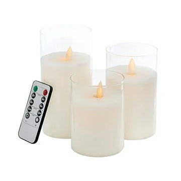 White LED Candles S/3