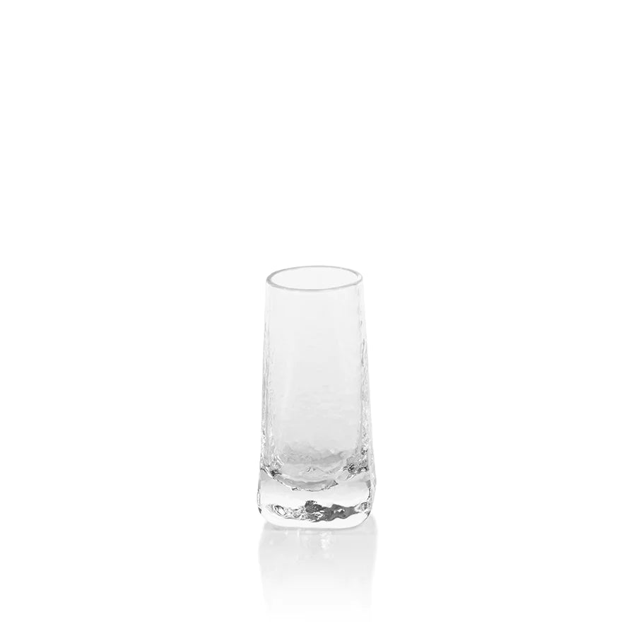Clear Hammered Shot Glass