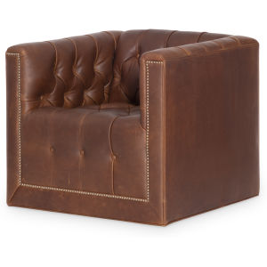 Krissa Leather Chair-Otter