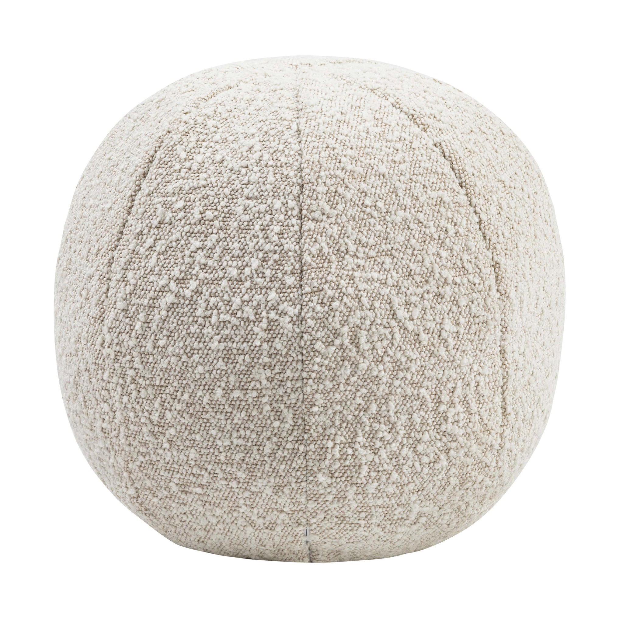 Beige Boucle Pillow-round : 14 in