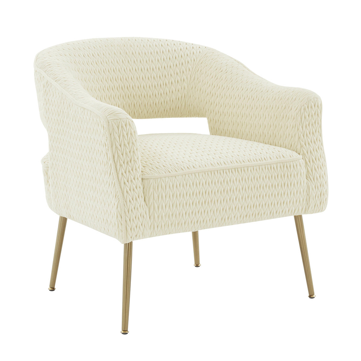 Cream Velvet Accent Chair