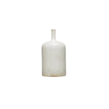 Stoneware Vase w/ Glaze-Medium