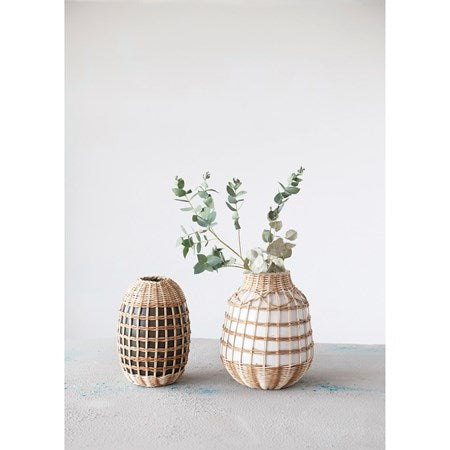 Sm Seagrass/Bamboo Vase
