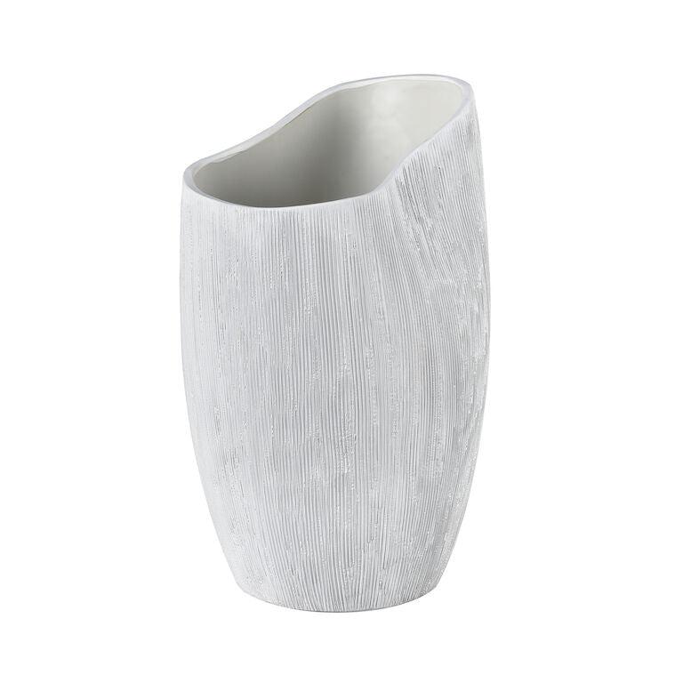 Scribing Vase-White